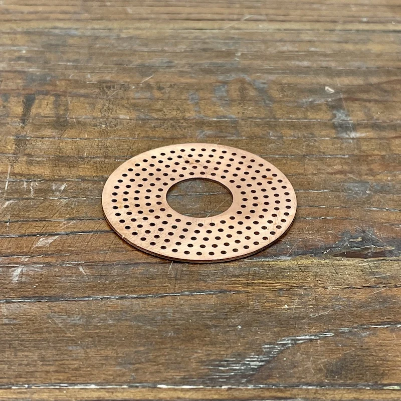 

Медная перфорированная тарелка для 2" колонны OD54mm