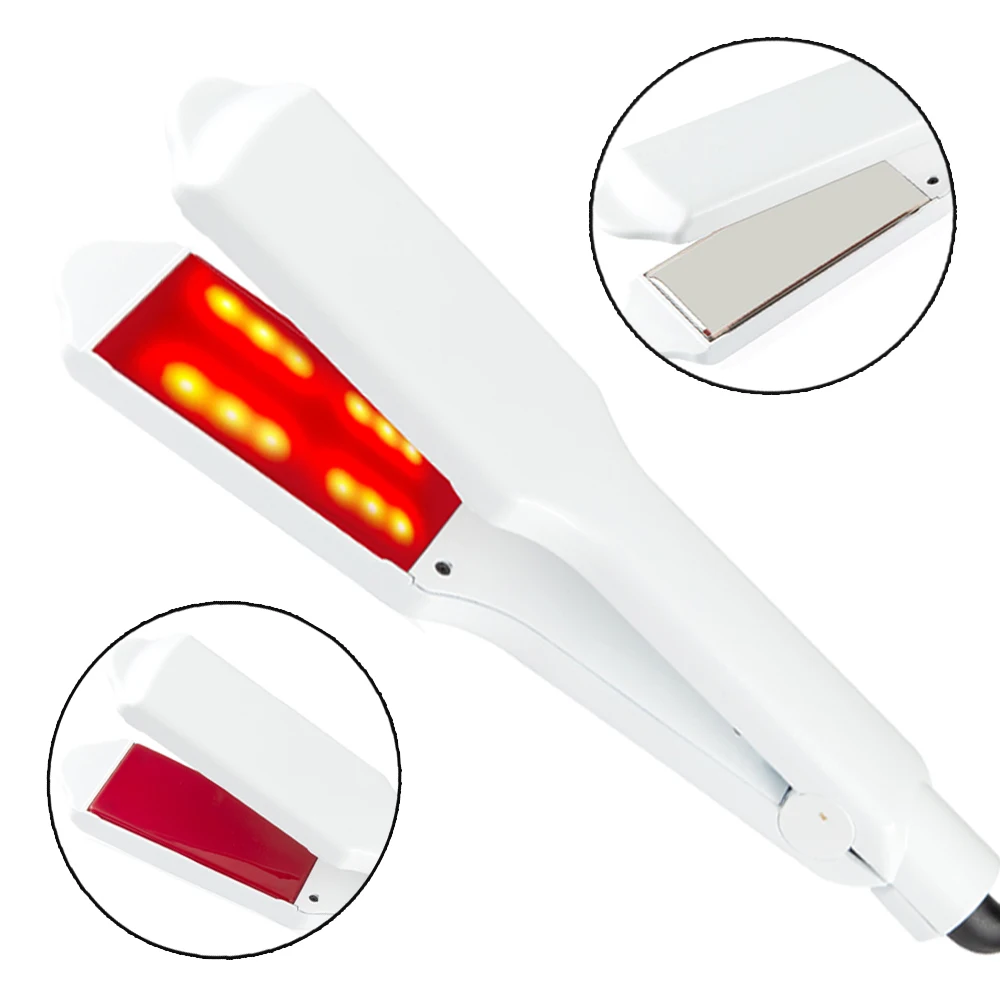 Steam Hair Straightener Cold Mist Care Irons Infrared and Ultrasonic Flat Iron Aluminum Plate For Wet Tool | Красота и здоровье