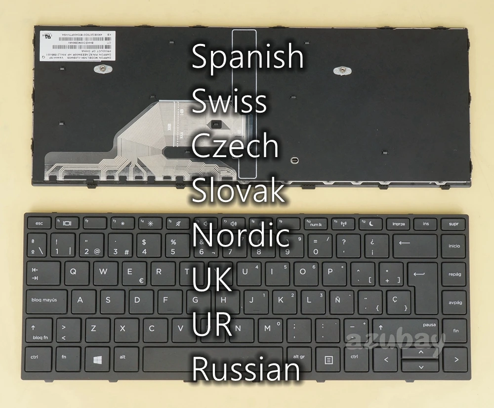 

Spanish Swiss Czech Slovak Nordic SD FI NW UK UR Russian Keyboard for HP Probook 430 G5, 440 G5, 445 G5, ZHAN 66 Pro G1, SN6165