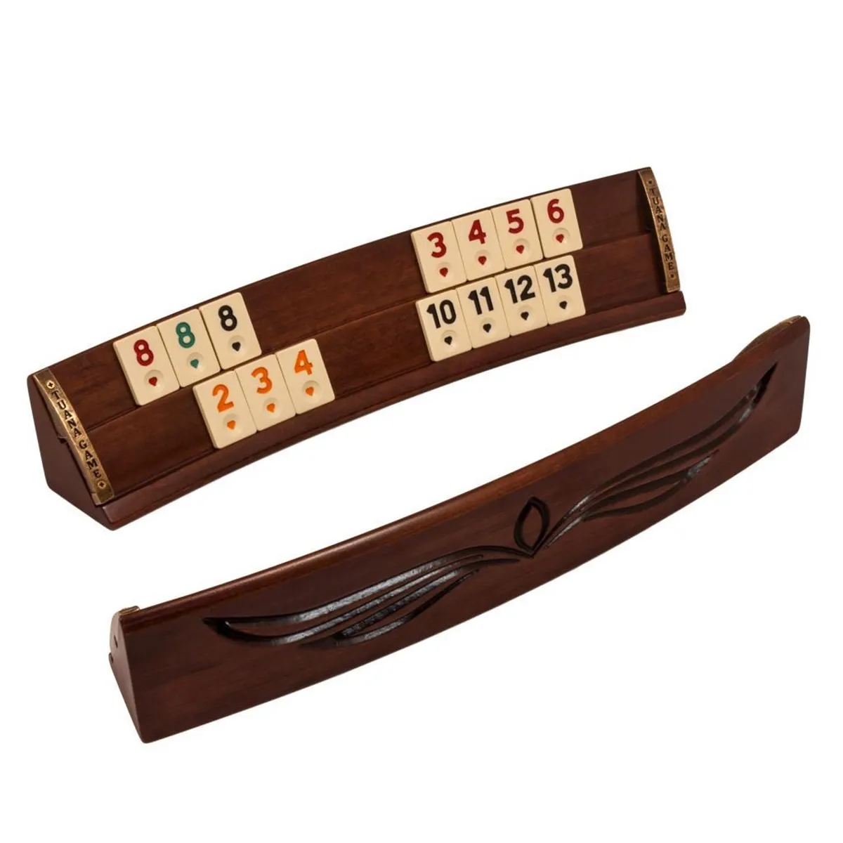 Роскошная доска руммикуб ручной работы из массива дерева с камнями полный набор