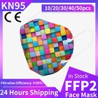 10-50 шт. разноцветные маски для лица KN95 FFP2 респиратор FPP2 Mascarilla многоразовые маски для лица, рта защитные KN 95 FFPP2 маски фильтр