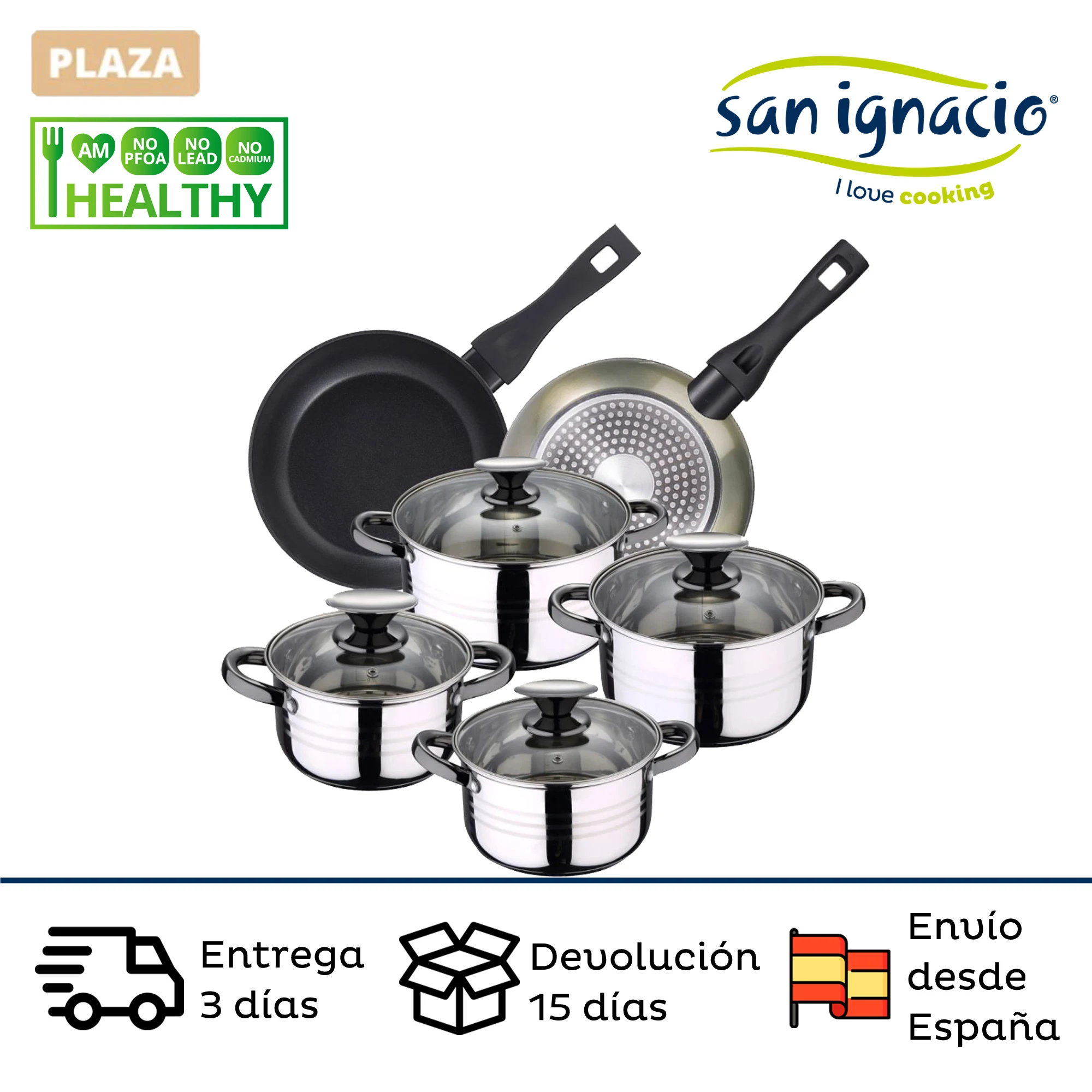 10 шт Сан Игнасио кухня акумуляторная батарея в нержавеющая сталь и кованые