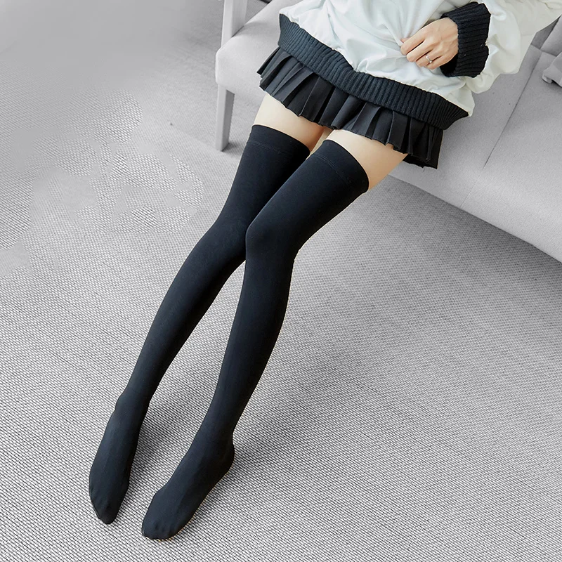 

New Sexy Medias Black White Striped Long Socks Women Over Knee Thigh High Over The Knee Stockings Ladies Girls Warm Knee Socks