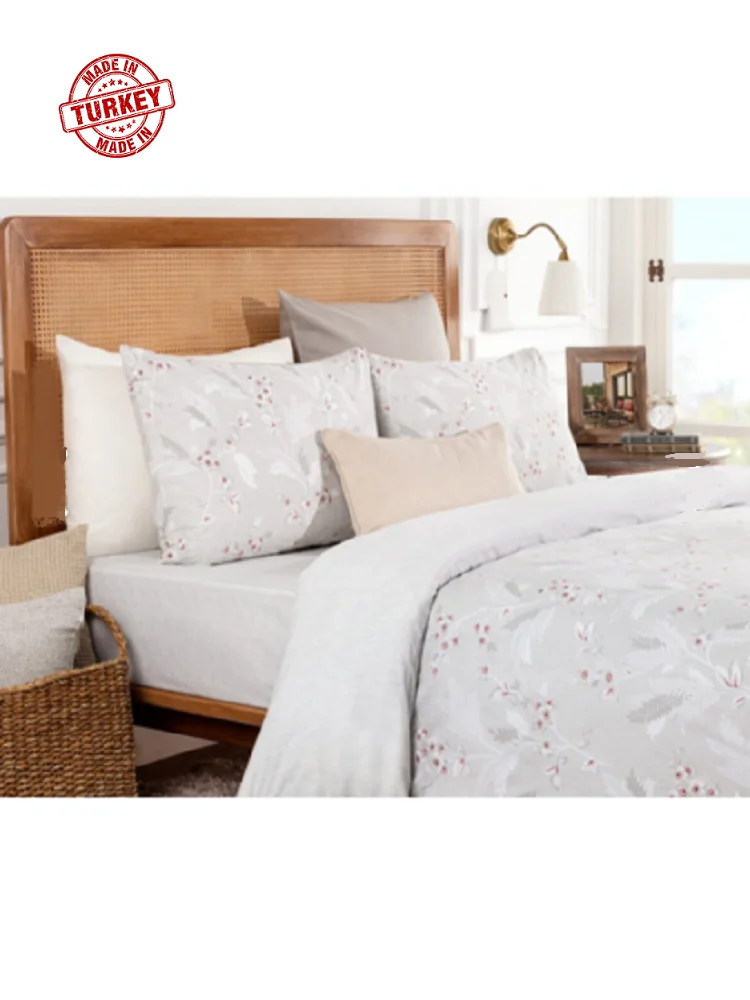 

BEDDING SET - 4 PIECES - DUVET COVER SHEET PILLOWCASES - 100% COTTON - MADAME COCO AMELIE