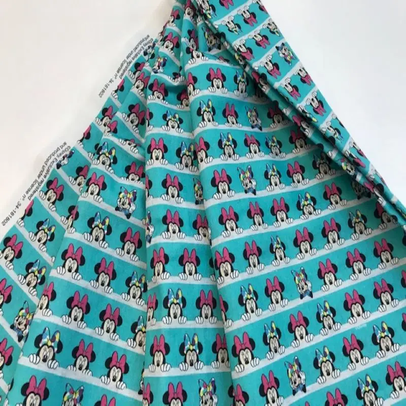 Хлопчатобумажные ткани Диснея Минни для маски детские поплиновые Текстиль