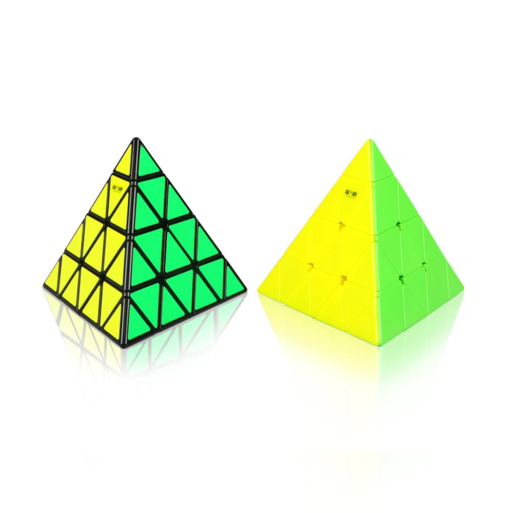 IQ-Cubes QiYi MoFangGe Пирамида 4x4 куб высокоскоростной головоломка Волшебные