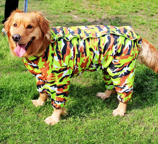 

Large Pet Dog Raincoat Hooded Outdoor Waterproof Rain Jackets Coat Outdoor Pet Clothing Coat