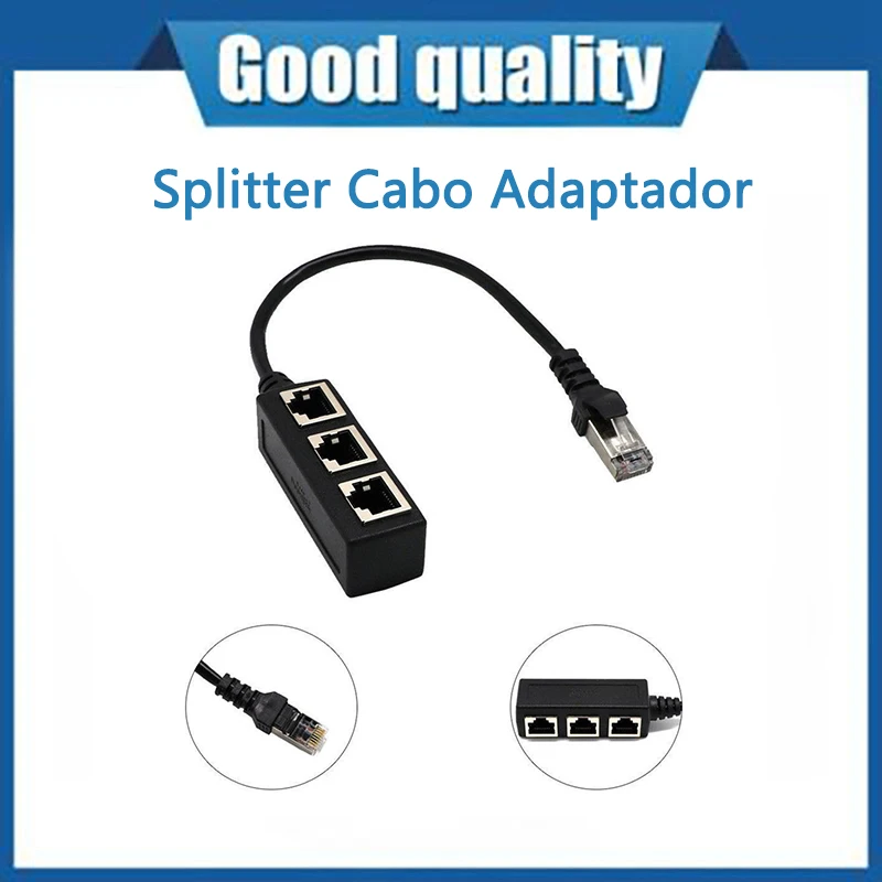 Изысканный дизайн прочный 1 3 порта Ethernet коммутатор RJ45 Y разделитель адаптер
