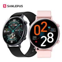 sanlepus fashion smart watch 2021 new women men smartwatch dial calls blood oxygen heart rate monitor for samsung apple android
