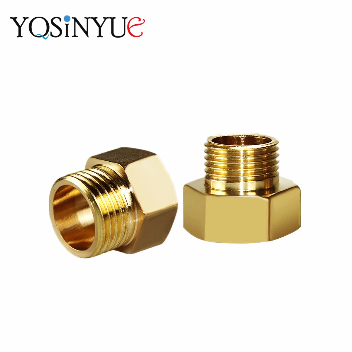 1PC Brass 1/8 1/4 3/8 Female to Male Threaded Hex Bushing Reducer Copper Pipe Fitting Water Gas Adapter Coupler Connector