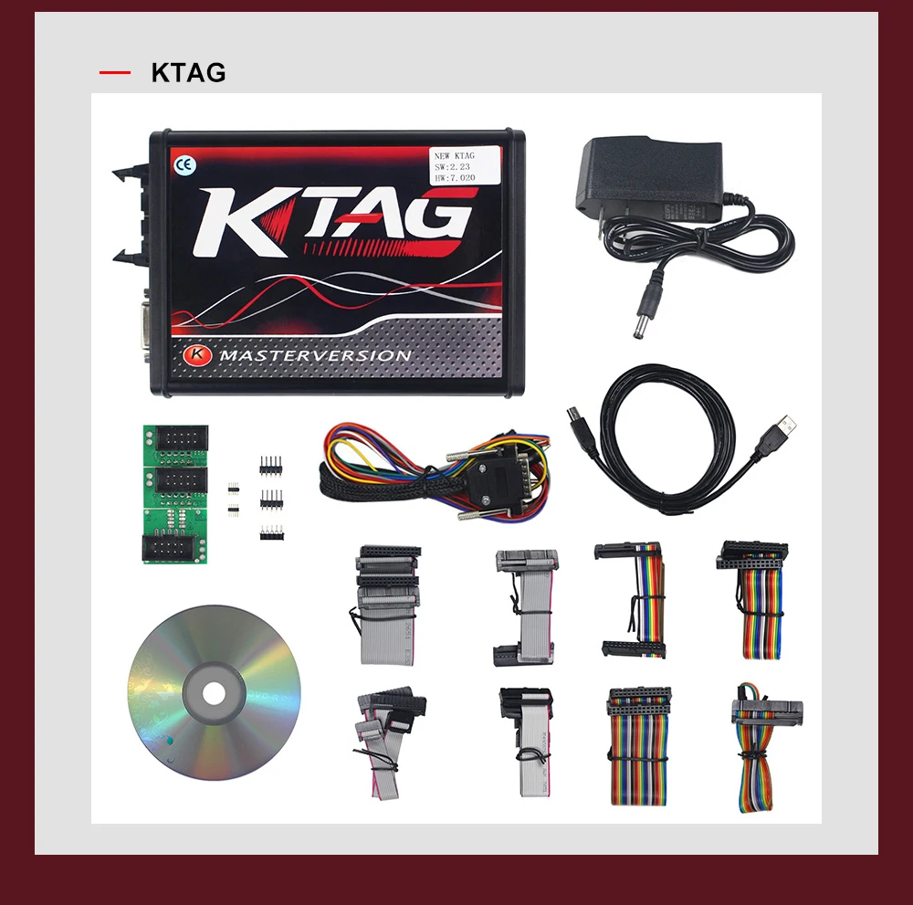 Онлайн V2.47 ЕС красный Kess V5.017 OBD2 менеджер Тюнинг Комплект KTAG V7.020 4 светодиодный Kess V2 5,017 BDM Рамка K-TAG V2.25 ECU программист
