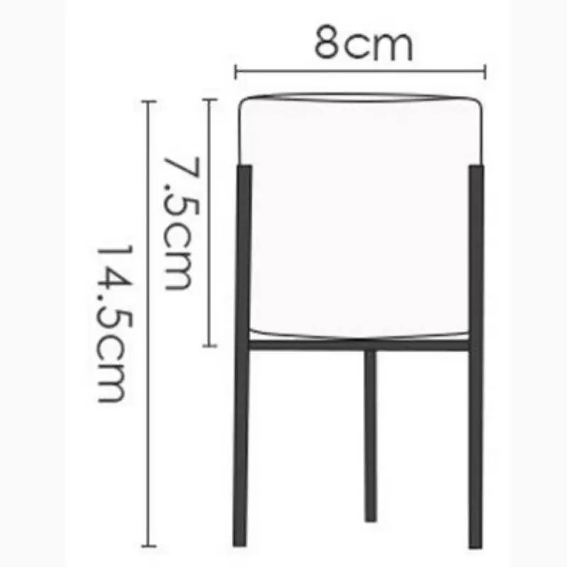 Горшок цветочный ваза (суккулент) Декор на черной подставке семена искусственные