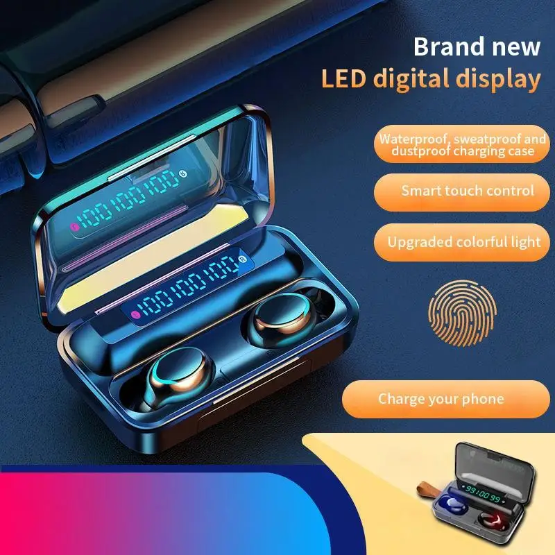 Tws-наушники с поддержкой Bluetooth и зарядным футляром на 2200 мА · ч | Электроника