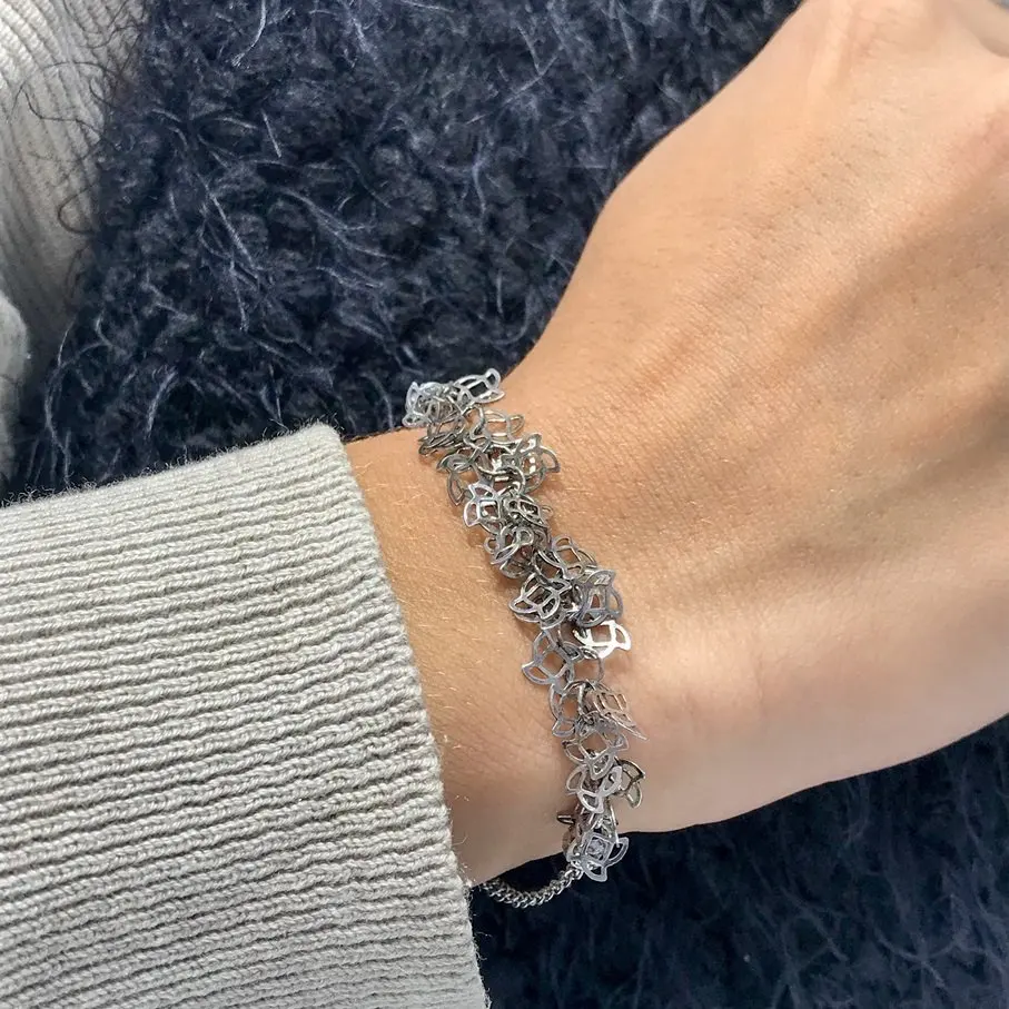 

Sterling Sequin Simple Polite Silver Imported Bracelet