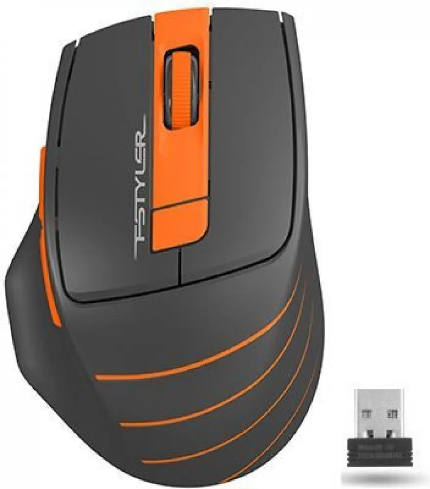 Мышь A4Tech A4 Fstyler FG30 серый/оранжевый оптическая (2000dpi) беспроводная USB (6but) |