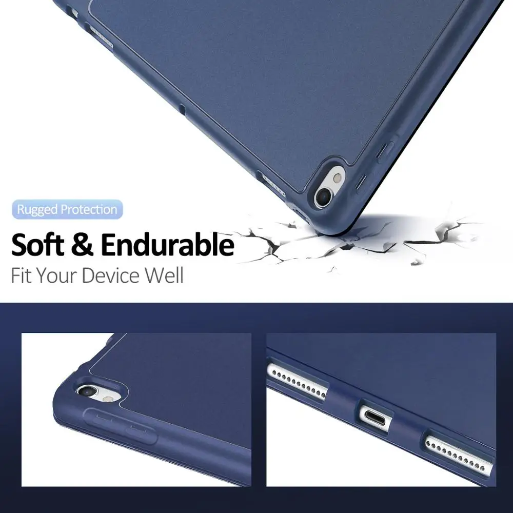 DUX DUCIS умный чехол для iPad Air PU кожаный флип Мягкий Чехол для iPad 9,7 Pro 10,5 11 12,9 Mini 5+ карандаш держатель