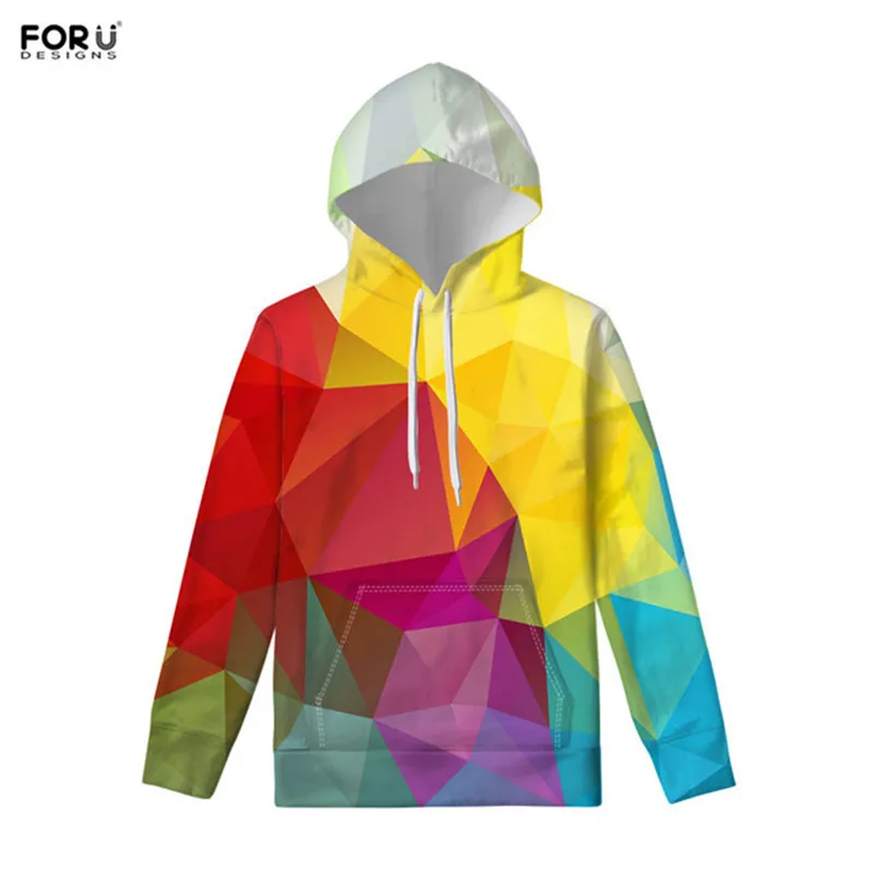 FORUDESIGNS/Цветные Блоки, Осень-зима, 3D толстовки для мужчин/женщин, толстовки с капюшоном, с принтом, с капюшоном, топы, спортивные костюмы, куртка - Цвет: OD055Z72W