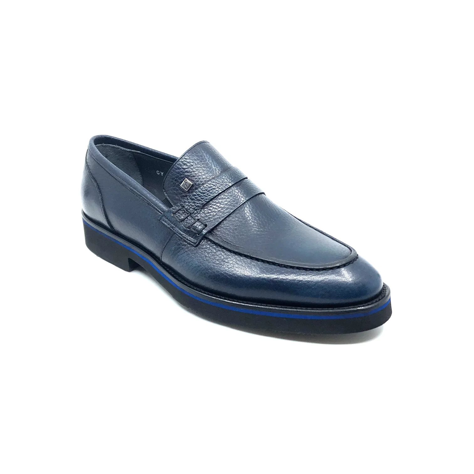 

Fosco Men's Classic Shoes Loafer Genuine Leather Eva Sole Blue Colour