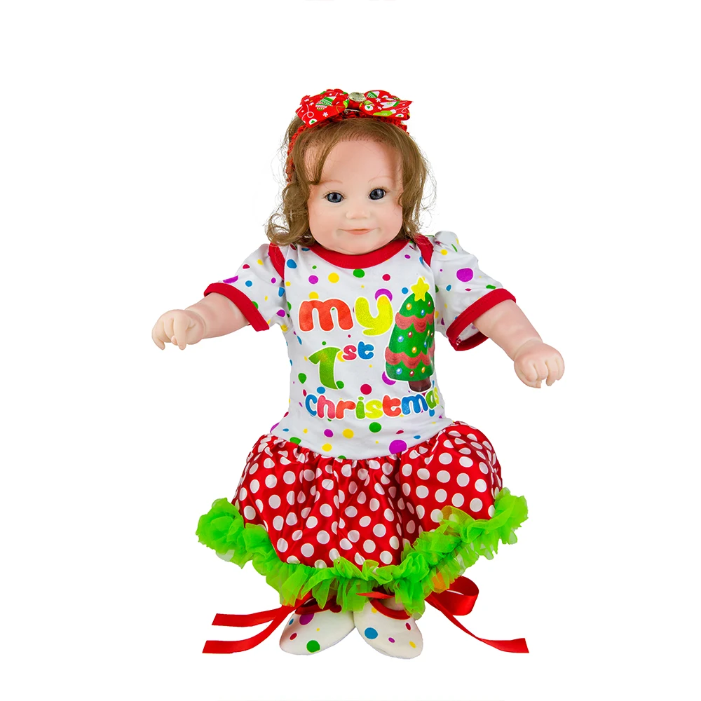 

Реалистичная кукла для новорожденных, кукла для новорожденных, детский день рождения, девочка, ребенок, белая кожа, голубые глаза, коричневы...