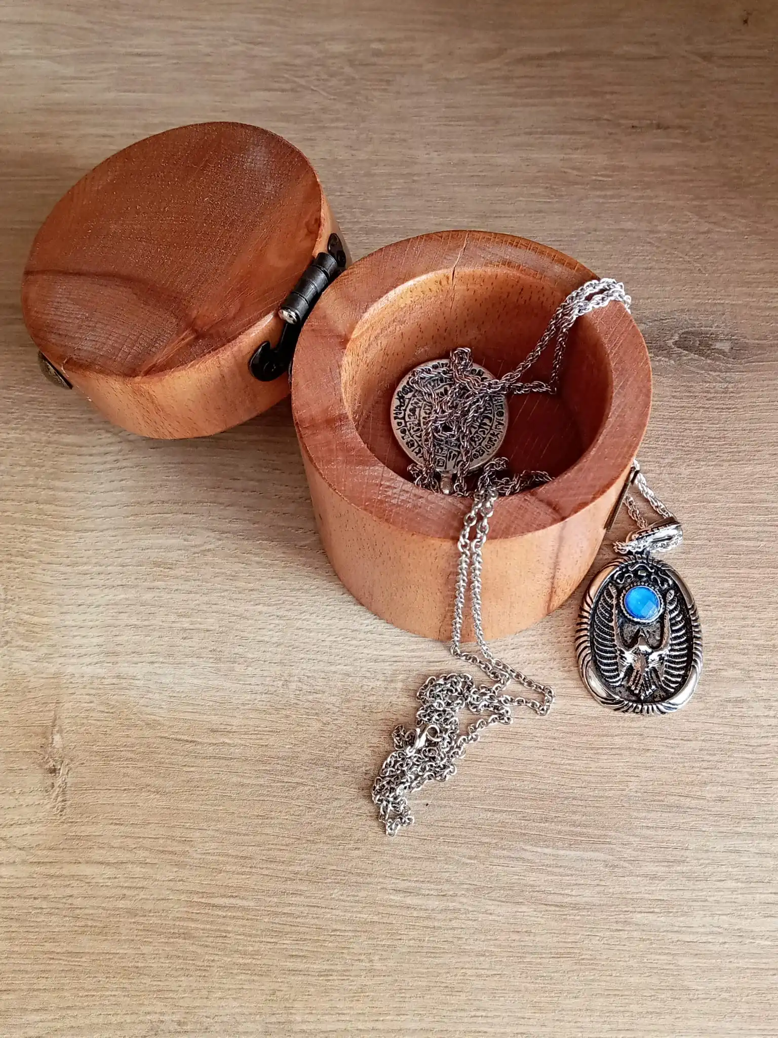 Rustic Wood Wedding Ring Necklace Box. Authentic Box.