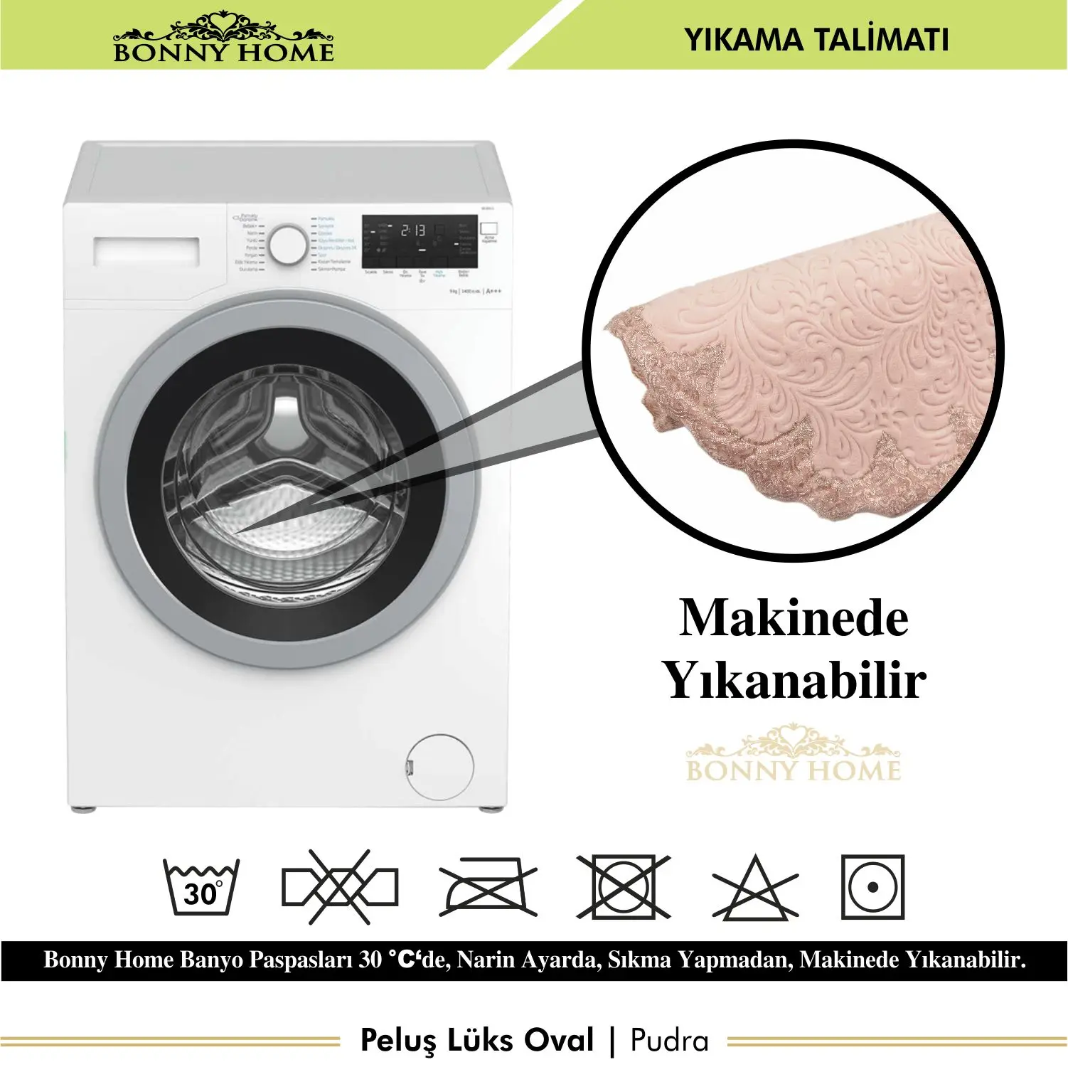 Prezzo Bonny Home Peluche Lux Ovale Rosa 3 Pezzi Tappetino Da Bagno In Pizzo Set Antiscivolo Lusso Doccia Wc Tappeto Da Bagno