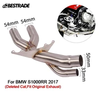 s1000rr replace catalyst mid pipe for bmw s1000rr 2017 exhaust sytsem middle link pipe connect tube escape stainless steel