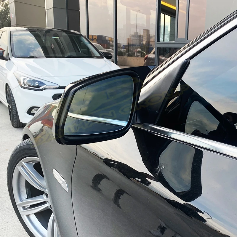 BMW 5 Series F10 Pre Facelift 2010 - 2013 боковые зеркальные крышки левое и правое углеродное волокно внешний вид или блеск/пианино черный пластик от AliExpress WW