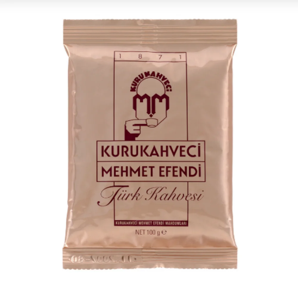 

Turkish Coffee Kurukahveci Mehmet Efendi 100g Sparkling Delicious Drink Roasted Espresso Cappucino Quality Brand Preferred Healthy After Meal Evening Rest Sleep Model Soft Ground Made in Turkey Fast Delivery