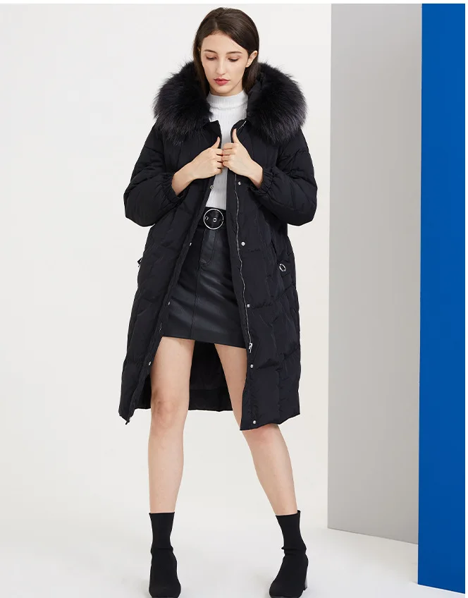 Obrix зимняя женская куртка с наполнителем из утиного пуха теплая меховая