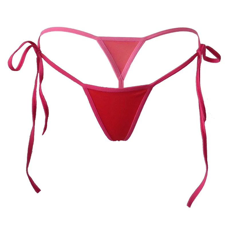

2021 New Women's Underwear Pure Cotton Sexy Thin Waist Rope Thong Mini Bikini Pants Party Sexy T Pants S/M/L