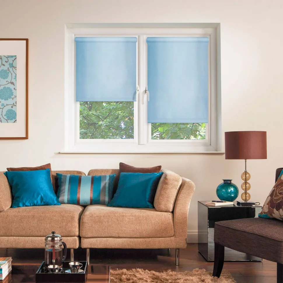 Жалюзи рулонные тканевые 37х170 Эскар &quotМиниролло&quot цвет 005 голубой |