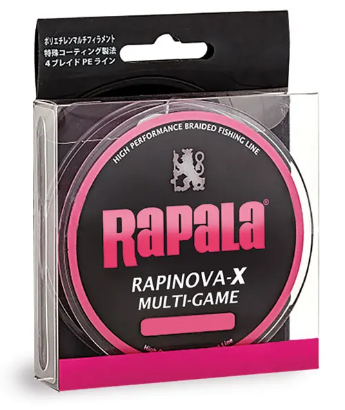 Fishing line braided Rapala rapinova-X multi game pink 150 M #0.6/13.9lb/0.12mm | Спорт и развлечения