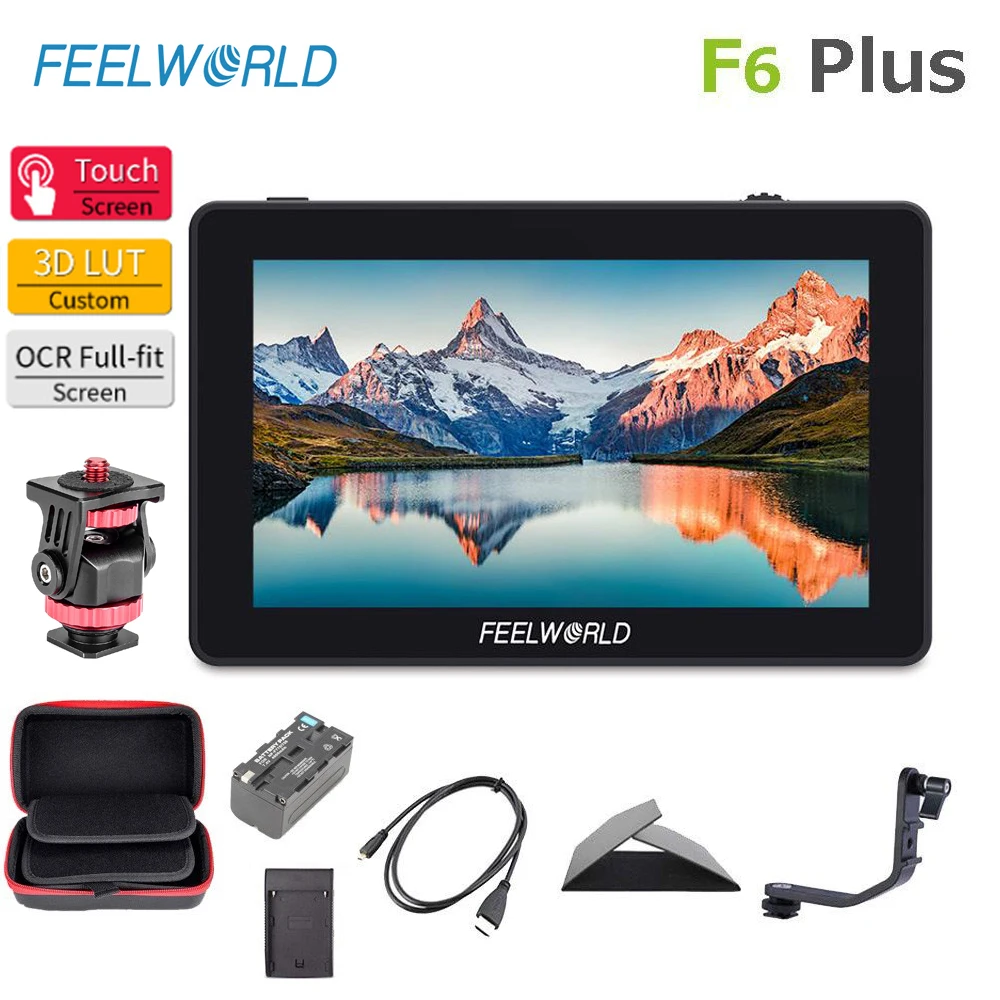 Монитор для цифровой зеркальной камеры FEELWORLD F6 Plus 5 дюйма сенсорный экран 3D LUT