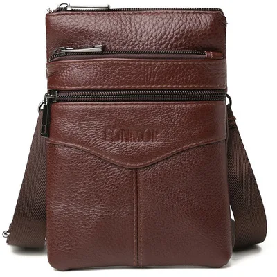 

100% Genuine Leather Men Business Handbag Tote Bags Luxury Cross Body Designer First Layer Cowhide Messenger Single Shoulder Bag