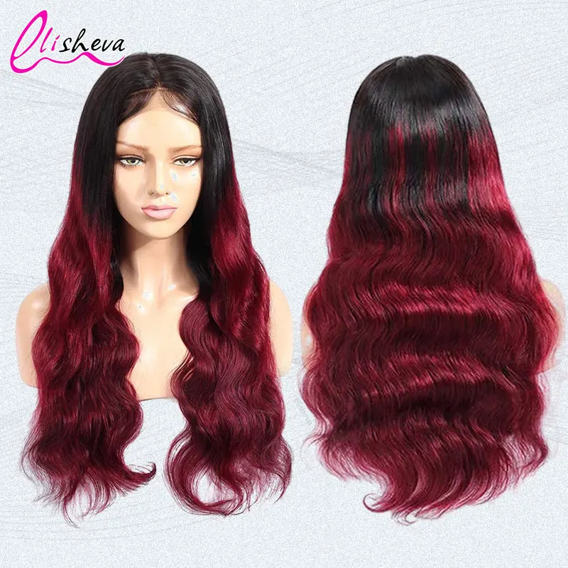 Elisheva волнистые человеческие волосы кружевные передние парики однородные