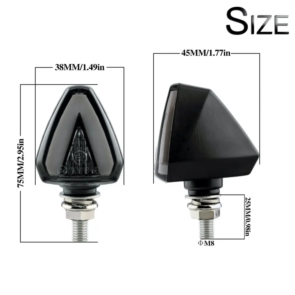 

2pcs Universal Motorcycle LED 12V Flashing Turn Signals Rear Blinker Indicator Tail Light For Cafe Racer Honda BMW Yamaha