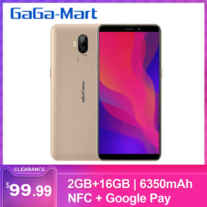 Ulefone power 3L 6," 18:9 HD смартфон 6350 мАч MT6739 Ouad Core 2 Гб 16 Гб Face ID Android 8,1 NFC 4G 13 МП мобильный телефон