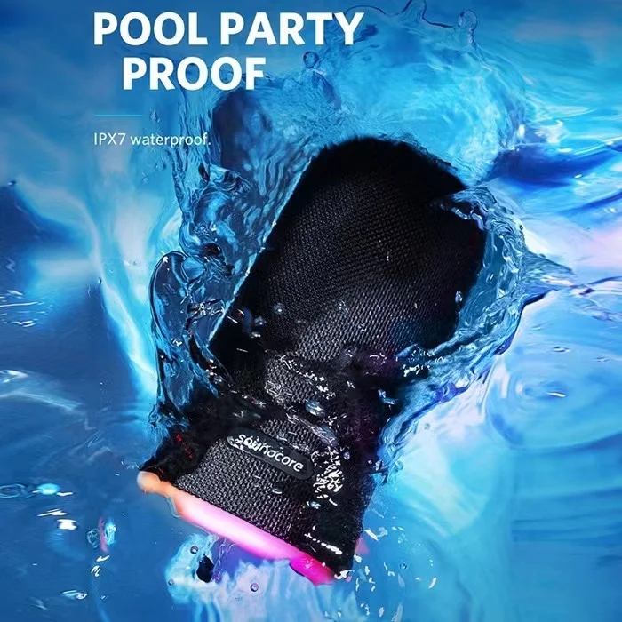 Soundcore Portable Flare outdoor IPX7 waterproof Speaker LED light EQ adjustment 360 degree surround sound Bluetooth Speaker. |