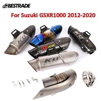 exhaust system for suzuki gsx r1000 gsxr1000 2012 2020 motorcycle middle pipe escape 51mm muffler tube silp on stainless steel