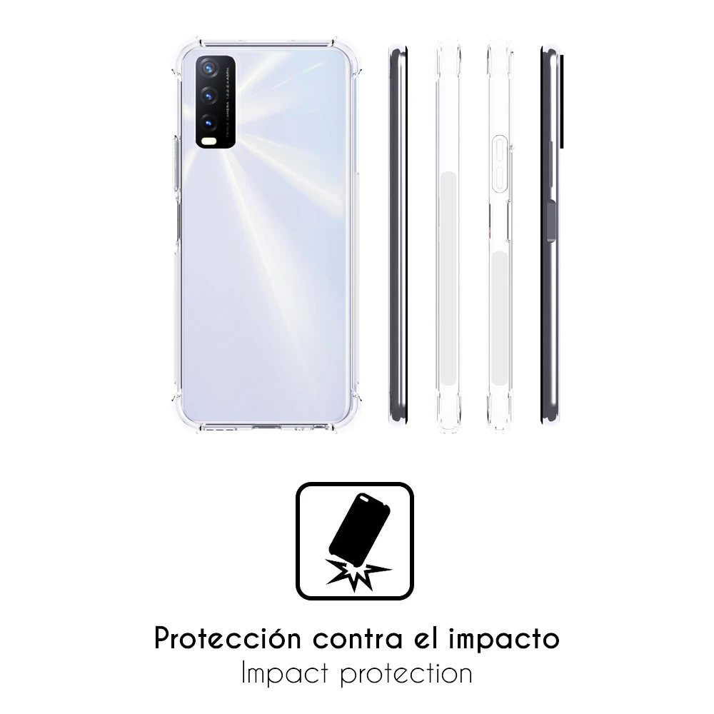 Anti-shock gel TPU gel case with reinforced corner for Vivo Y20 (4G) 6.51