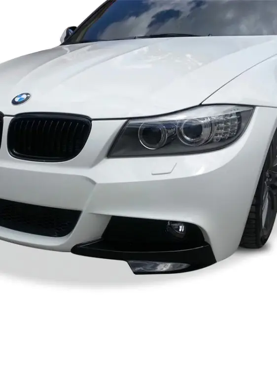 

2x black car front BUMPER Splitter FOR BMW E90 E91 LCi 3 Series 4 Dr Sedan/SW 2010 - 2012 LCi bumper Spoiler diffuser lip flap