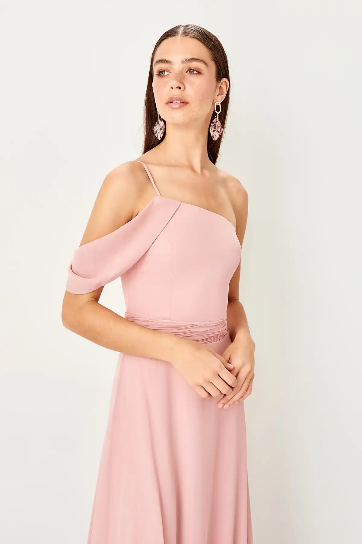 Trendyol Nervur детальное вечернее платье TPRSS19BB0294|Вечерние платья| |