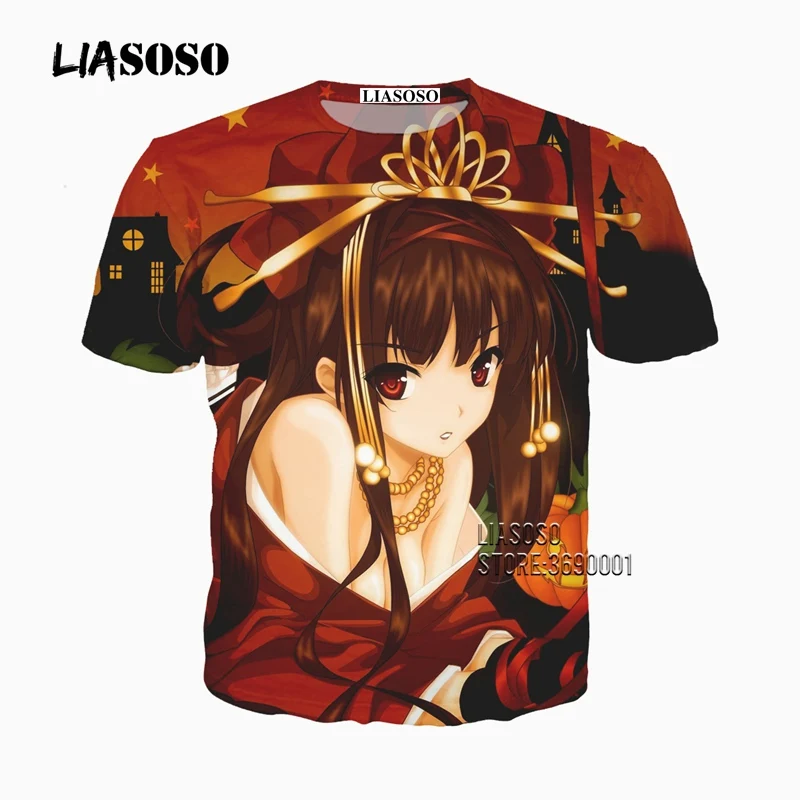 LIASOSO/Повседневная футболка унисекс с 3D принтом японского аниме Shakugan no Shana of the Blazing