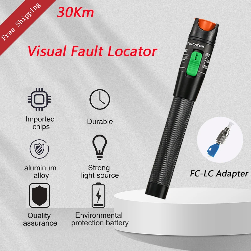 Тестер оптоволоконного кабеля визуальный локатор неисправностей ведьмы 30 МВт FCLC