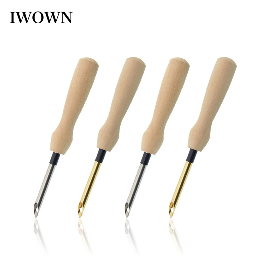 

1pc Wooden Handle Embroidery Punch Needle Embroidery Pens Sewing Weaving Tools DIY Felting Threader Craft Stitching Sewing Tools