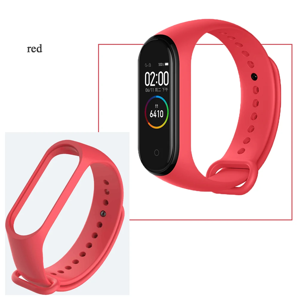 Для Xiaomi mi band 3 4 ремешок mi Band 3 4 ремешок Спортивные Силиконовые часы браслет на запястье mi band 3 ремешок аксессуары умный Браслет