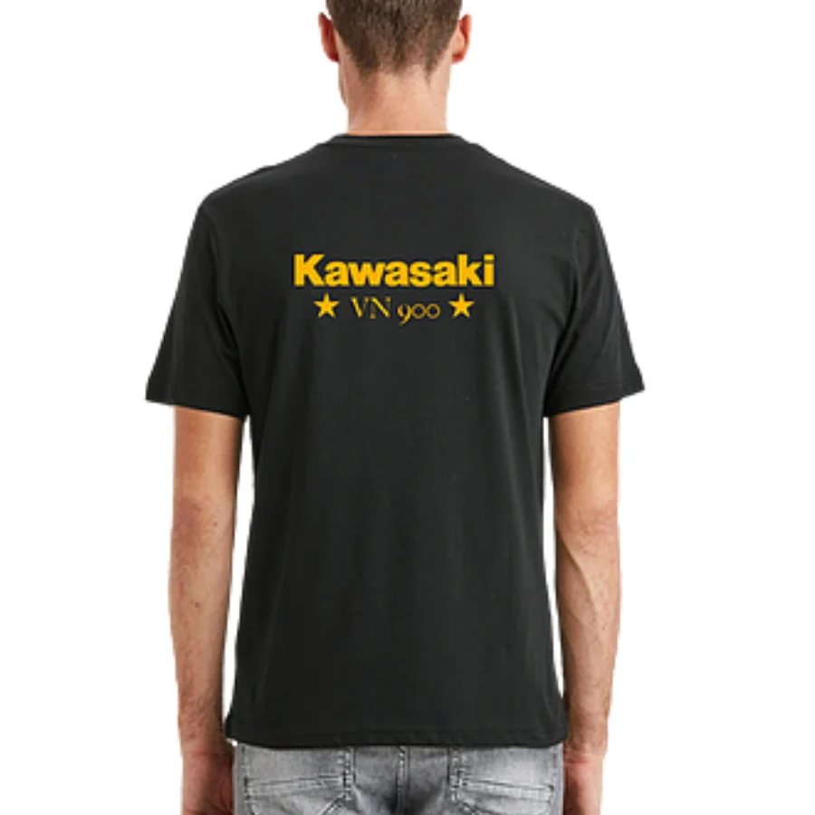 

New Fashion Spring Men's O neck Short Sleeve Tshirt Kawasaki VN 900 Printed 100% Cotton Casual Crew Neck Summer T-shirt