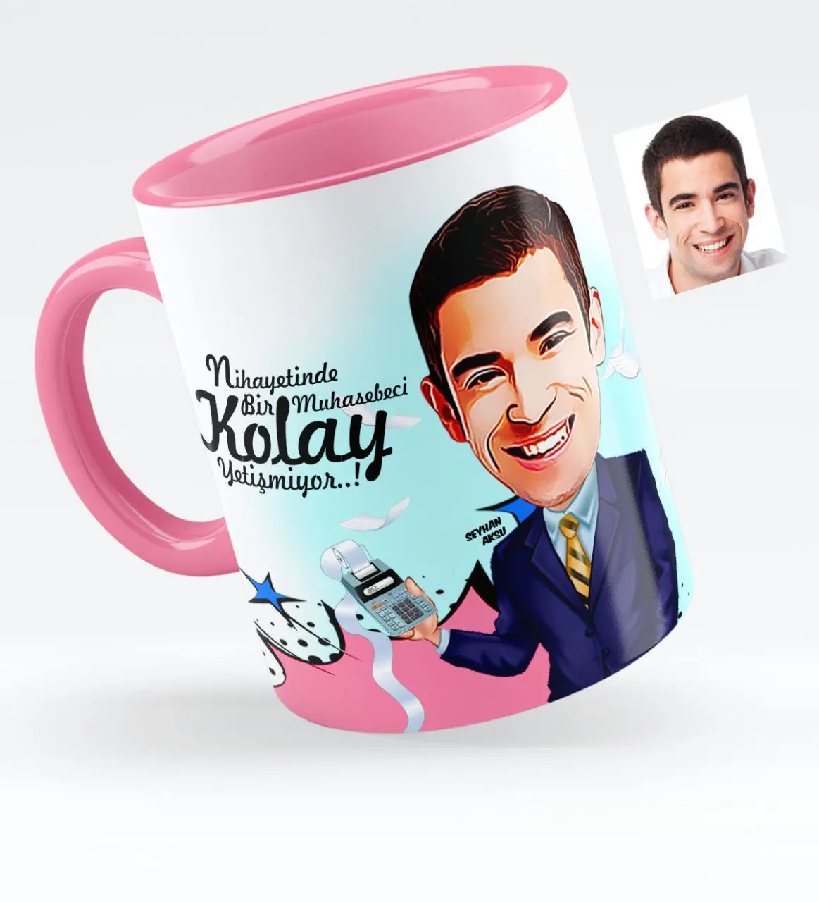 

Personalized Mr Accountant Caricature Of Pink Mug cup-1