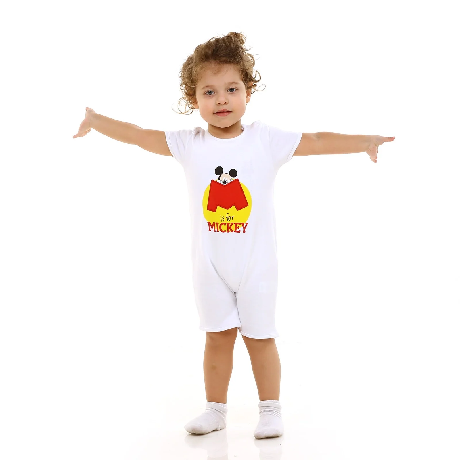 Ebebek disney/комбинезон с короткими рукавами и принтом Микки Мауса Для маленьких