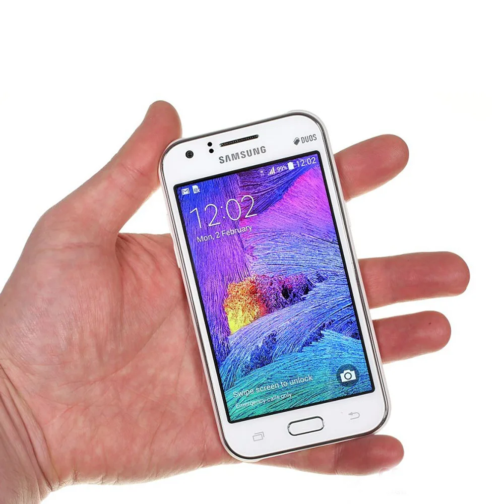 original unlocked samsung galaxy j1 j100 4 3 inches dual core 4gb rom 5mp camera dual sim android mobile phone refurbished free global shipping